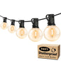 50FT Outdoor String Lights Waterproof, Bright 2700K LED Patio Lights String with 27 G40 Shatterproof Globe Bulbs, Connectable Edison String Lights for Outside, Garden, Balcony, Porch - size: 50 FT