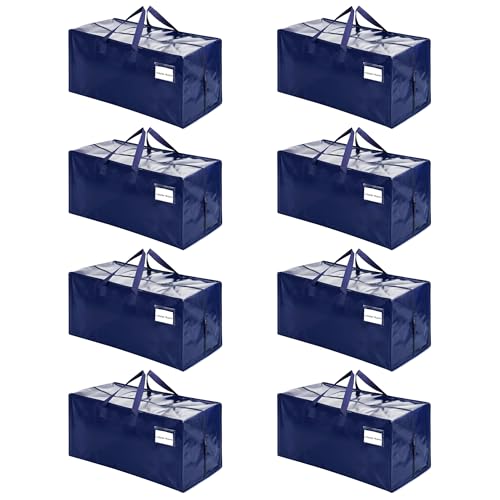 VENO 8 Pack Heavy Duty Moving Bags with Backpack Straps, Zippers & Handles, Extra Large Packing Bags for College Dorm Essentials, Moving Supplies Alternative to Cardboard Moving Boxes - color: Blue, size: 8 Pack