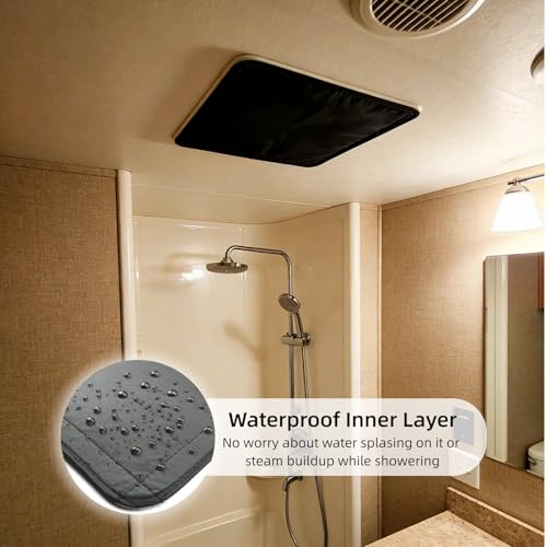 RV Roof Vent Blackout Shade - 16x16 Inch Skylight Window Insulator - UV Rays Protection Camper Trailer Fan Sun Cover - size: 16"x16"