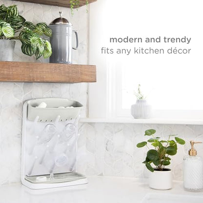 Ubbi Vertical Baby Bottle Drying Rack, Space Saving Countertop Drying Rack Baby Organizer, Oat - color: Oat Vertical Drying Rack