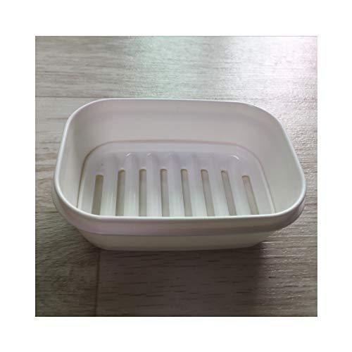 LENITH Travel Soap Dish Soap Case Holder Portable Clear Soap Container Box Bathroom/Gym Shower/Outdoor Camping (Square White) - color: Square White