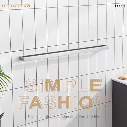 KOKOSIRI Towel Bar Brushed Nickel Bath Towel Hanger Holder 32-Inch Kitchen Rack Stainless Steel for Bathroom Hardware Wall Mount, 1 Pack B4008BR-L32 - color: Brushed Nickel, size: 32-Inch