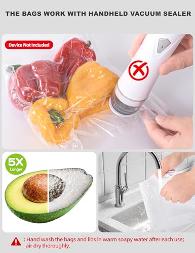 Vacuum Sealer Bags, Reusable Vacuum Zipper Bag, BPA Free Heavy Duty Vacuum Storage Bag for Food 15 Bags (15 Large Bags (10.24x13.39 in)) - size: 15 Large Bags (10.24x13.39 in)