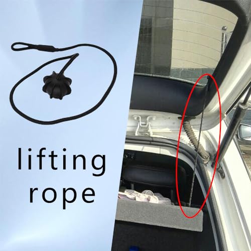 HAOBO Rear Parcel Shelf String, Tonneau Cover Strap Cord, Rear Trunk Parcel Shelf String Hanging Rope, Hatchback Trunk Cover Straps Universal Car Accessories Replacement for Most Cars