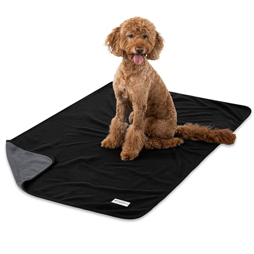 PetAmi Waterproof Dog Blanket for Couch, Pee Proof Reversible Cat Blanket for Sofa Bed Furniture Protector, Soft Fleece Washable Pet Throw for Dogs Cats Puppies Kittens, 40x60 Black Gray - color: Black/Gray, size: Large (40x60)