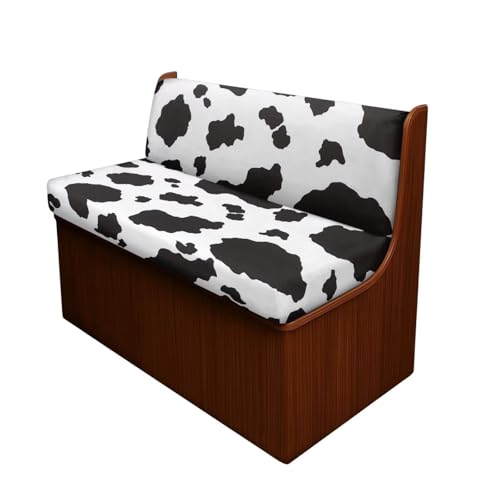 Cow Print RV Dinette Cushion Covers,Couch Cushion Slipcovers Stretch Camper Cushions Cover Replacement Sofa Slipover for Travel Trailer Couch Includes Backrest Cover & Bench Cover - color: Cow Print