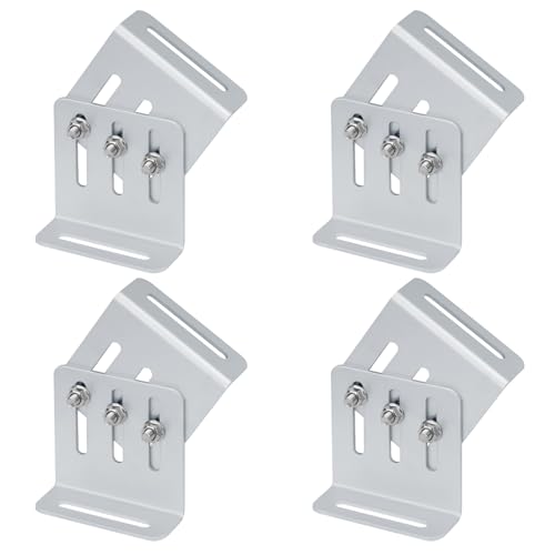4 Sets Adjustable Solar Panel Tilt Mount Brackets for RV and Roof | Aluminum alloy 6063