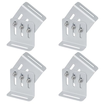 4 Sets Adjustable Solar Panel Tilt Mount Brackets for RV and Roof | Aluminum alloy 6063