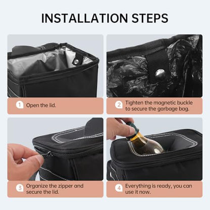Car Trash Can Bags (5-Pack) total 75 bags- For Car