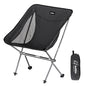 Naturehike YL05 Camping Chair, Ultralight Portable Camp Chair with Storage Bag, Compact Folding Beach Chair for Backpacking Hiking Fishing Picnic - color: Black-upgraded