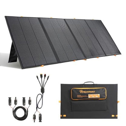 400W Portable Solar Panel,Foldable Solar Panel Power Backup,36V Output Solar Charger for Power Station Off Grid Outdoor Activities, RV, Marine,Camping, Solar Generator, IP67 Waterproof - size: 1 Pack