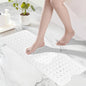 Silicone Bath Tub Mat Non Slip, 36"x16" Shower Foot Scrubber Mat with Drain Holes and Suction Cups, Upgraded Bathtub and Shower Mats, Machine Washable Bathtub Floor Liner Mats for Bathroom (Clear) - color: Clear