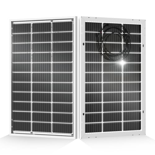 ECO-WORTHY 200 Watt Bifacial Solar Panel 2pcs 100 Watt Monocrystalline Solar Panel Module Off Grid PV Power for Home, Camping, Boat, Shed Farm, RV,12V/24V Battery - style: 100W Bifacial 2-Pack Solar Panel