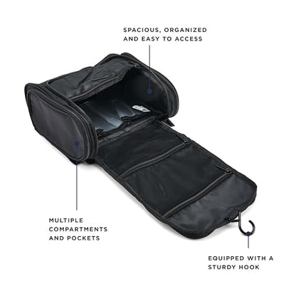 TravelWise Hanging Toiletry Bag, Travel Toiletry Organizer, Black - color: Black