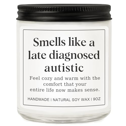 Autism Sensory Products for Adults, Best Gifts for Autistic Teenagers, Special Needs Teenager Gift, Unique Autistic Adult Must Have - Lavender Scented Candle - style: Autism