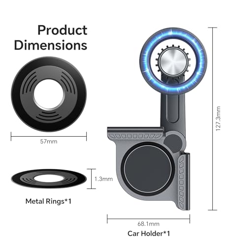 for Magsafe Car Mount, Tesla Phone Mount for Car【20 Strong Magnets】Magnetic Phone Holder for Car Tesla Phone Holder Model Y/3/S/X Accessories, No Glue Required, for iPhone 17 Pro Max 16 15 14