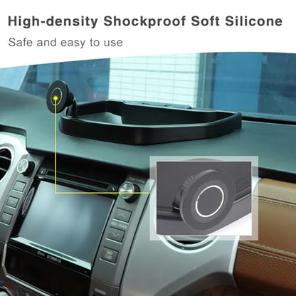 Black ABS Car Center Console Dash Table Storage Tray Fit for Toyota Tundra 2014-2021 Instrument Organizer Phone Holder Cradle Accessories (with Mobile Phone Holder(C)) - style: With Mobile Phone Holder(C)