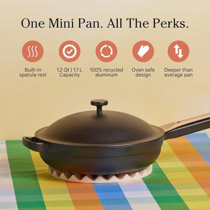 Our Place Mini Cookware Duo | 6-Piece Ceramic Cookware Set with Mini Always Pan & Mini Perfect Pot | Induction & Oven Safe up to 450°F | Nonstick, PFAS-Free Non-Toxic Cookware | Char - color: Char, size: Mini
