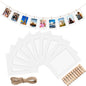 100 Pcs Paper Photo Frames 4x6 White Paper Picture Frame with 100 Clip 10 String Kit DIY Hanging Cardboard Photo Holder Graduation Wall Decor Wedding Home - color: White, style: Classic