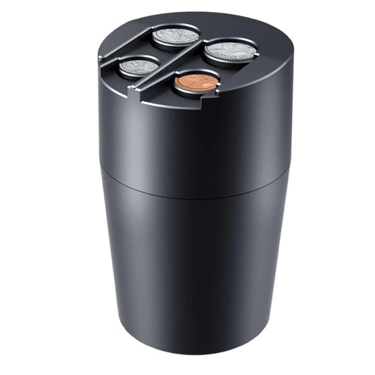 Coin Holder for Car, Large Capacity Universal Car Portable Coin Organizer, Fits Most Vehicles & Trucks Cup Holders, Change Dispenser Storage for Quarters, Pennies, Dimes, Nickels (Four Coin) - size: Four Coin