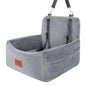 WOOAIDAGG Dog Car Seat for Small Dogs Under 30lbs,Comfy & Safe Travel Bed with Washable Cover,2 Clip-On Safety Leashes and Pockets,Anti-Slip Base,Easy to Install(Grey) - color: Grey