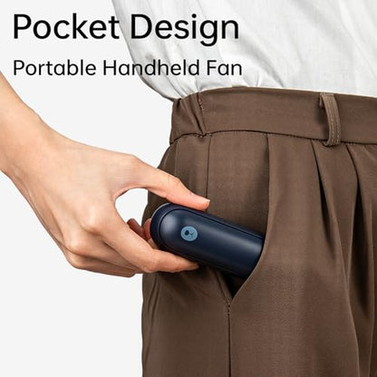 JISULIFE Portable Handheld Fan, Mini Personal 3-In-1 with Power Bank&Flashlight, 12-19 Hrs USB Rechargeable Battery Pocket Fan for Travel/Summer/Vacation/Concert, Essential Gifts for Men/Women-Blue - color: Blue
