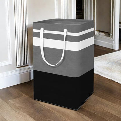 2-Pack Foldable Laundry Basket,Large Laundry Baskets with Handles,Waterproof Laundry Hamper,Collapsible Laundry Hampers for Clothes Organizer 80L (Black&Purple) - color: Black&Purple