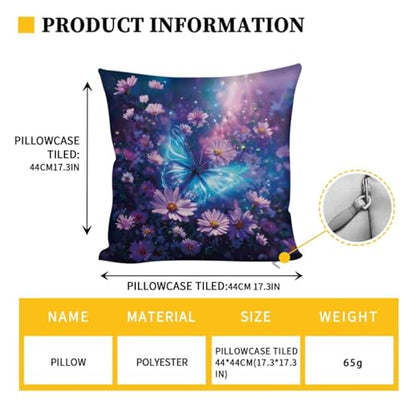 Butterfly Daisy Galaxy Pattern RV Dinette Cushion Covers with Pillowcase, 3 Pcs Breathable Camper Cushion Slipcover Replacement Non-Slip Furniture Protector for RV Camper Bench - color: Butterfly Daisy Galaxy