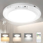 Yunaking Rechargeable Ceiling Light with Motion Sensor: Battery Operated LED Closet Light with Remote & Timing - Wireless Dimmable Magnetic Mount Shower Lamp for Bathroom/Stairs/Garage/Hallway - color: White