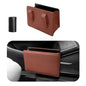 Yourkar Car Trash Can, Foldable Waterproof Leather Car Garbage Organizer Holder, Automotive Mini Dustbin Container with One Roll Trash Bag, Universal Interior Car Accessories (Brown) - color: Brown, S