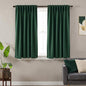 SHINELAND Emerald Green Blackout Thermal Insulated Curtains for Bedroom, Rod Pocket Heat Light Blocking Window Curtain Panels, (52 by 45 Inch Length,2 Panels) - color: Emerald Green, size: 52"W x 45"L (Pack of 2)