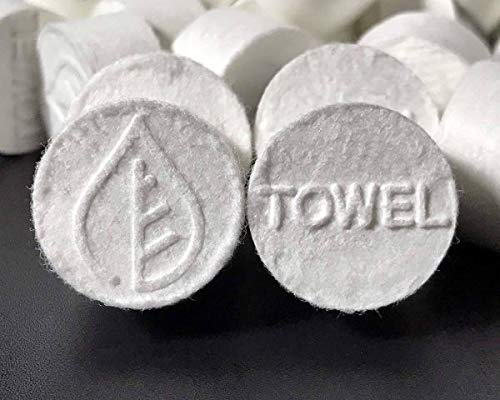 Portawipes Coin Tissues | 100 Pack with 2 Carrying Cases | Toilet Paper Tablets | Compressed Towels | Expandable Wipes | Soft & Odor Free - size: 100 Count (Pack of 1)