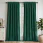 CUCRAF Dark Green Velvet Blackout Curtains 108 inches Long, Thermal Insulated, Noise Reducing Rod Pocket Luxury Drapes for Bedroom Living Room(52x108 inches, 2 Panels) - color: Dark Green, size: 52"W x 108"L (Pack of 2)