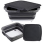 2-Pack Collapsible 3-in-1 BBQ Prep Tub with Locking Lid | Folding Cutting Board, Marinating & Washing Container, Locking Lid for Easy Storage - Kitchen & BBQ Must-Have