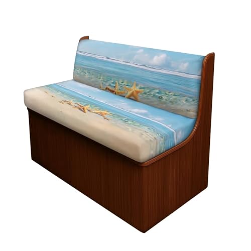 Beach Sea Rv Dinette Cushion Covers, Rv Accessories Stretch Camper Rv Bench Seat Protector Dustproof for Dinette Rv Couch Cover Replacement for Rv Camper Rv Accessories - color: Beach Sea Print