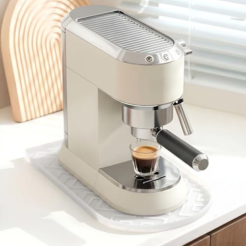 Silicone Coffee Mat,15.8"x 7.8"in Bar Mat for Countertop,Heat-Resistant,Non-Slip,Leak-Proof,Fit for Coffee Maker/Espresso Machine-Translucent - color: Translucent, size: 15.8" x 7.8"