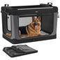 Feandrea Collapsible Dog Crate, 42-Inch Portable Dog Travel Crate for Large Dogs, Oxford Fabric Pet Carrier with 4 Mesh Doors, Handles, Storage Pocket, Water Bottle Holder, Ink Black UPDC021B01 - size: XXL（42"L x 28"W x 28"H)