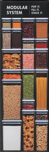 OXO Good Grips Storage Container Airtight | Stackable | For Pantry Organization | Dishwasher Safe | 5 Piece Set, Pack of 2 - color: White (Pack of 2)