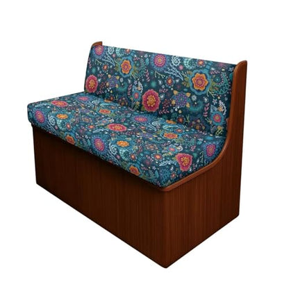 Rv Bench Seat Covers for Dinette - Rv Couch Cover Replacement for Rv Camper Dark Blue Bohemia Flower Rv Accessories Rv Replacement Furniture Sofa Chair Cover - color: Dark Blue Bohemia Flower