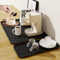 Coffee Mat, 19" x 12" Silicone Coffee Bar Mat, Non-Slip Espresso Machine Mat with 0.44" Raised Edges, Waterproof Heat Resistant Countertop Protector, Dishwasher Safe