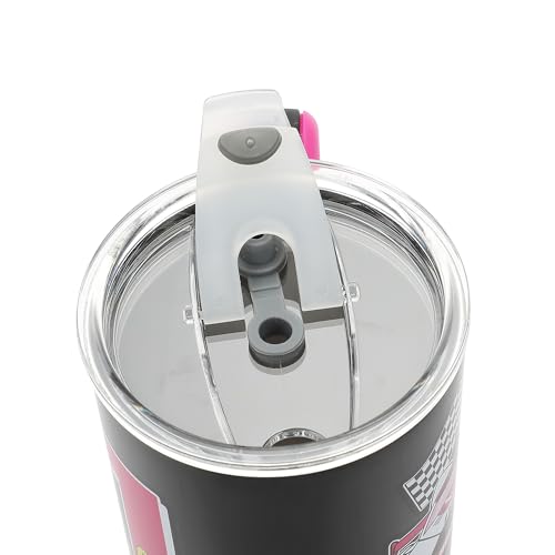 Bioworld Hello Kitty Race Car 40 Oz Black & Pink Stainless Steel Tumbler With Handle - color: Hello Kitty Race Car
