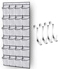 MISSLO Over The Door Shoe Organizer 24 Large Mesh Pockets, White - color: White