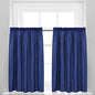 Valea Home Waffle Weave Textured Bathroom Window Curtains Water Repellent Short Curtains Window Covering Half Window Curtains Kitchen Tiers 45 inch Length, Navy Blue, Set of 2 - color: Navy Blue, size: 36"W x 45"L (Pack of 2)