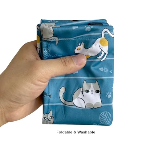 Cute Hanging Car Trash Garbage Bag 100% Leakproof Waterproof Multipurpose for Car Back Front Seat Console with Hanging Strap (Cats Play) - color: Cats Play