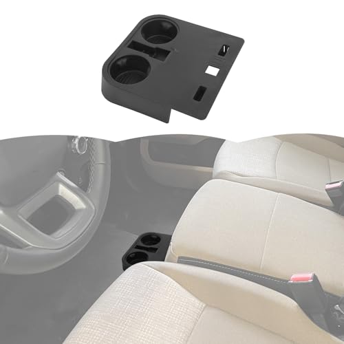 RT-TCZ Front Cup Holder Floor Console Mounted Drink Holder Front Seat Storage Box Tray Organizer for Ford F150/F250/F350/F450 2021-2025