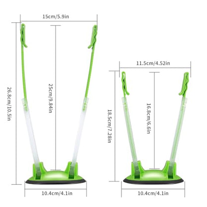 2 Pcs Baggy Rack, Freezer Bag Holder Stand, Adjustable Food Storage Holders, Plastic Food Prep Bag/Zip Lock Bag Holder Stand, for Meal Prep Bag, Kitchen Gadget - color: 2