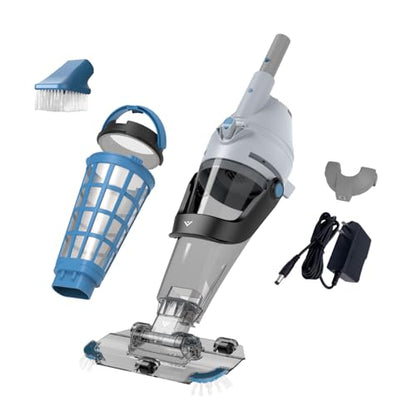 KOKIDO 2025 Rechargeable Pool Vacuum, 3X Oversized Stainless Steel Filter, 15GPM Flow Rate, Run 90mins, 2 Vac Heads, Fast Cleaning, Inground & Above Ground Pools, XTROVAC 510 - style: 1x FILTER
