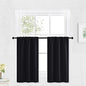 RYB HOME Kitchen Blackout Curtains Over Sink 36 inch Length, Rod Pocket Summer Light UV Blocking Energy Efficient, Cabinet Shelf Cupboard Coverings, Width 29 by Length 36, Black, 2 Panels - color: Black, size: 29"W x 36"L (Pack of 2)