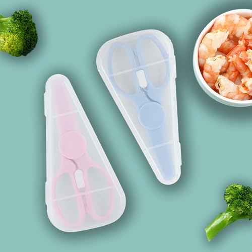 Versatile Stainless Steel Kitchen Scissors with Storage Box - Multi-Purpose Food Shears for Meat, Vegetables & Noodles (Pink) - color: Pink