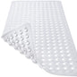 TEESHLY Bath Mat for Tub & Shower, Non Slip Soft Bathmat with Suction Cups & Drain Holes, Machine Washable Bathtub Floor Liner Mats for Bathroom, 35x16 Inch, White - color: White (Opaque)